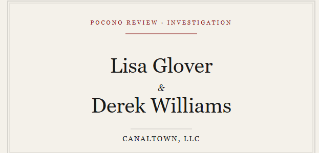 canaltown-lisa-derek Lisa Glover and Derek Williams Don’t Call Canaltown a Business. Pennsylvania Does.