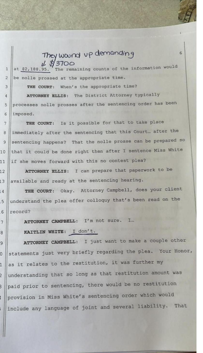 April 30, 2026 plea hearing transcript page 4, Commonwealth v. White