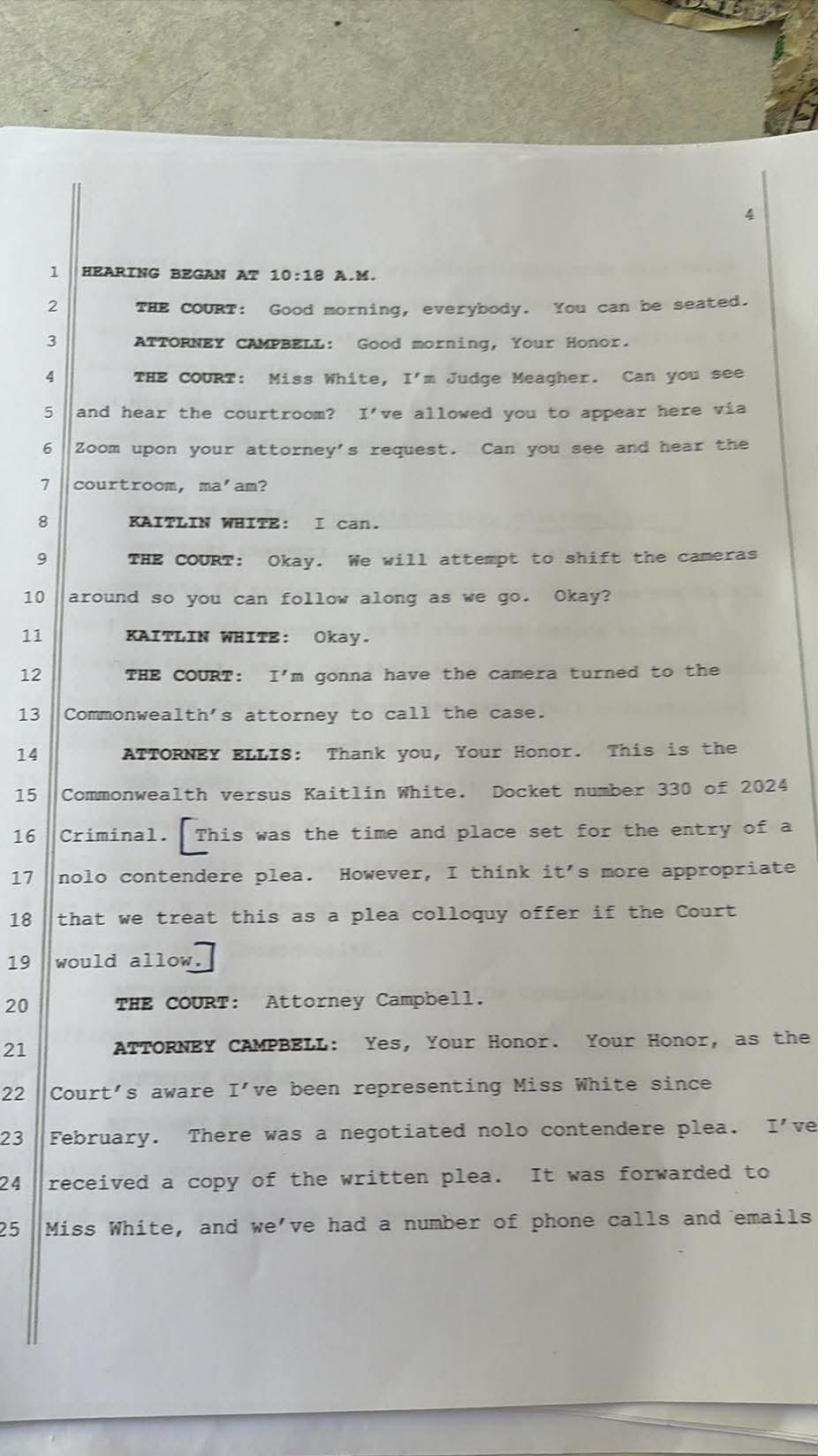 April 30, 2026 plea hearing transcript page 8, Commonwealth v. White