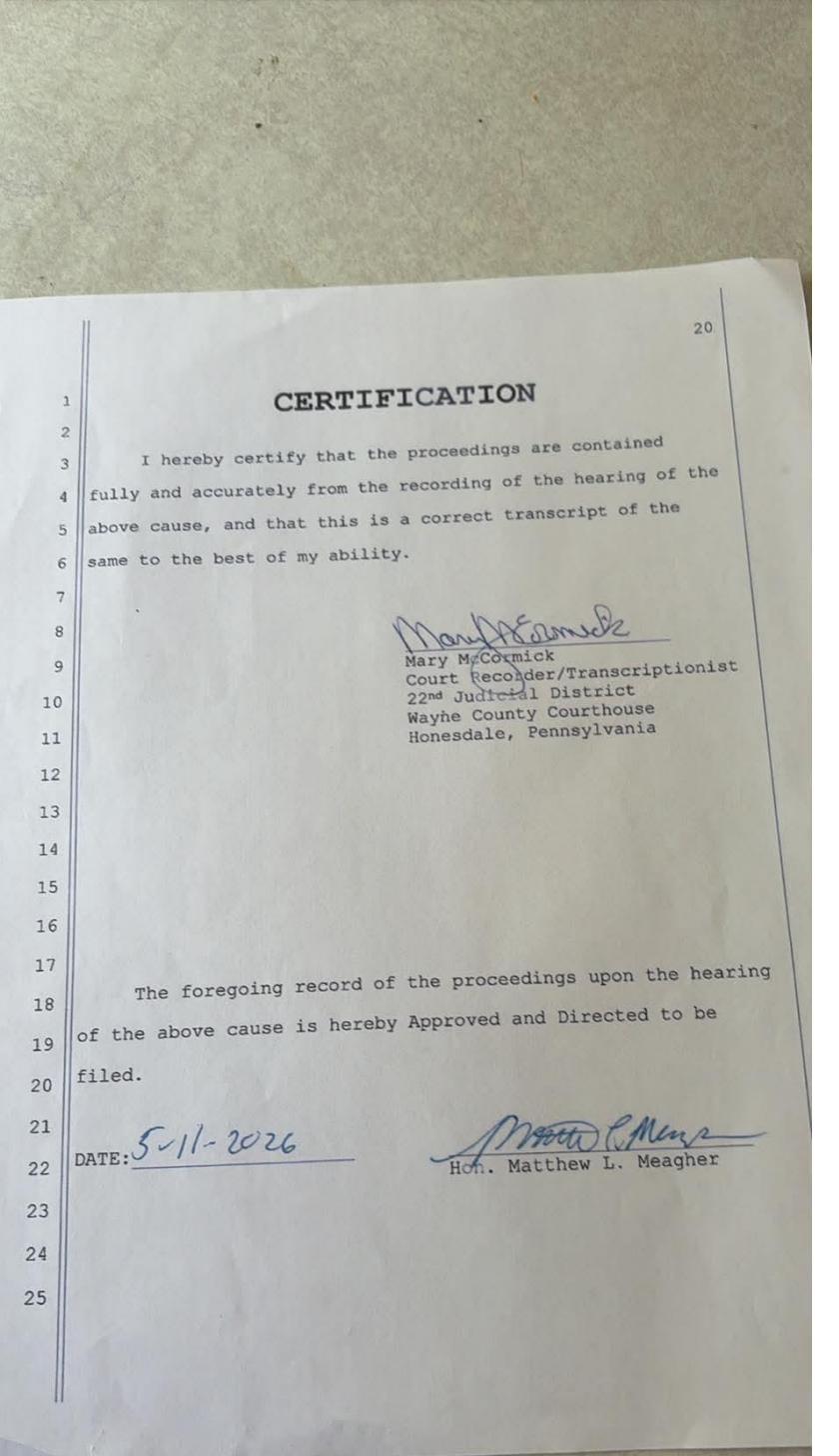 April 30, 2026 plea hearing transcript page 18, Commonwealth v. White